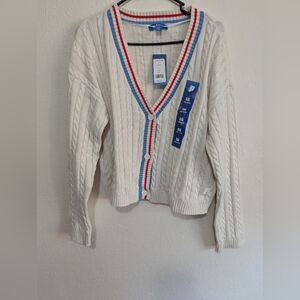 NWT Prince Pickleball Women's Cable Knit Cardigan Size XXL